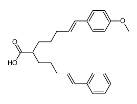 (6E)-7-(p-methoxyphenyl)-2-[(4E)-5-phenylpent-4-enyl]hept-6-enoic acid结构式