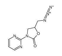 5-(azidomethyl)-3-pyrimidin-2-yl-1,3-oxazolidin-2-one结构式