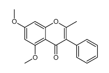 5,7-dimethoxy-2-methyl-3-phenylchromen-4-one Structure