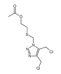 1-[(2-acetoxyethylthio)methyl]-4,5-bis(chloromethyl)-1,2,3-triazole Structure