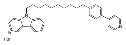 9-[10-(4-pyridin-1-ium-4-ylpyridin-1-ium-1-yl)decyl]carbazole,dibromide结构式