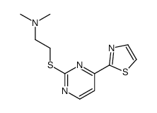 N,N-dimethyl-2-[4-(1,3-thiazol-2-yl)pyrimidin-2-yl]sulfanylethanamine Structure