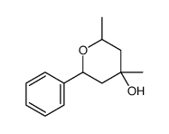 tetrahydro-2,4-dimethyl-6-phenyl-2H-pyran-4-ol structure