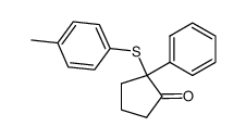 2-phenyl-2-(p-tolylthio)cyclopentanone Structure