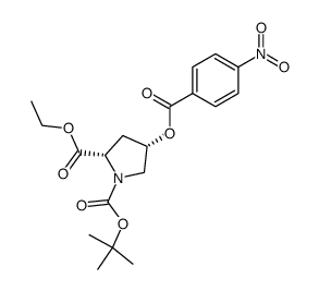 1-(tert-butyl) 2-ethyl (2S,4S)-4-((4-nitrobenzoyl)oxy)pyrrolidine-1,2-dicarboxylate结构式