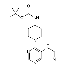 Carbamic acid, N-[1-(9H-purin-6-yl)-4-piperidinyl]-, 1,1-dimethylethyl ester结构式