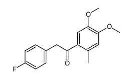 1-(4,5-dimethoxy-2-methylphenyl)-2-(4-fluorophenyl)ethanone Structure