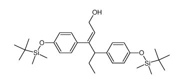 3,4-bis(4-t-butyldimethylsilyloxyphenyl)-2(Z)-hexenol结构式