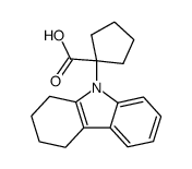 1-(1,2,3,4-tetrahydro-carbazol-9-yl)-cyclopentanecarboxylic acid结构式
