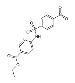 6-(4-nitro-benzenesulfonylamino)-nicotinic acid ethyl ester结构式