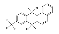 7,12-dihydro-7,12-dihydroxy-7,12-dimethyl-9-(trifluoromethyl)benz(a)anthracene结构式