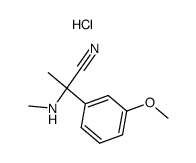 2-(3-methoxyphenyl)-2-methylaminopropanenitrile hydrochloride Structure