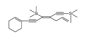Cyclohexene, 1-[(3Z)-5-ethenyl-3-(trimethylsilyl)-4-[2-(trimethylsilyl)ethynyl]-3-penten-1-yn-1-yl]结构式
