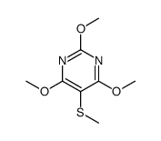 2,4,6-trimethoxy-5-methylsulfanylpyrimidine Structure