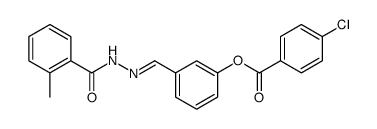 Benzoic acid, 2-methyl-, 2-[[3-[(4-chlorobenzoyl)oxy]phenyl]methylene]hydrazide Structure