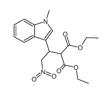 diethyl 2-(1-(1-methyl-1H-indol-3-yl)-2-nitroethyl)malonate结构式