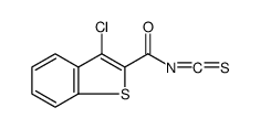 Benzo[b]thiophene-2-carbonyl isothiocyanate, 3-chloro Structure