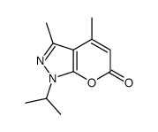 3,4-dimethyl-1-propan-2-ylpyrano[2,3-c]pyrazol-6-one结构式