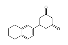 5-(5,6,7,8-tetrahydronaphthalen-2-yl)cyclohexane-1,3-dione结构式