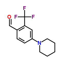 4-(1-Piperidinyl)-2-(trifluoromethyl)benzaldehyde Structure