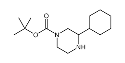 tert-butyl 3-cyclohexylpiperazine-1-carboxylate结构式