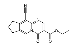 ethyl 10-cyano-4-oxo-8,9-dihydro-7H-cyclopenta[4,5]pyrido[1,6-b]pyrimidine-3-carboxylate结构式