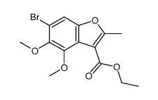 2-Methyl-3-carbethoxy-4,5-dimethoxy-6-bromobenzofuran结构式