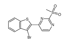 4-(3-bromobenzo[b]thiophen-2-yl)-2-(methylsulfonyl)pyrimidine结构式