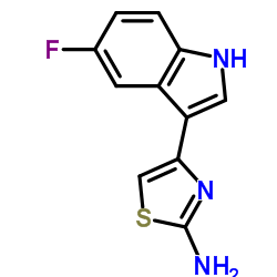 4-(5-Fluoro-1H-indol-3-yl)-1,3-thiazol-2-amine Structure