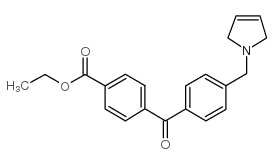4-CARBOETHOXY-4'-(3-PYRROLINOMETHYL) BENZOPHENONE结构式