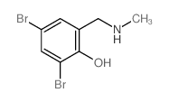 2,4-dibromo-6-(methylaminomethyl)phenol Structure