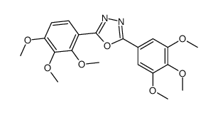 2-(2,3,4-trimethoxyphenyl)-5-(3,4,5-trimethoxyphenyl)-1,3,4-oxadiazole Structure