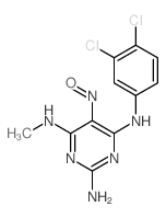2,4,6-Pyrimidinetriamine,N4-(3,4-dichlorophenyl)-N6-methyl-5-nitroso- Structure