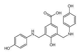 4-hydroxy-3,5-bis[(4-hydroxyanilino)methyl]benzoic acid结构式