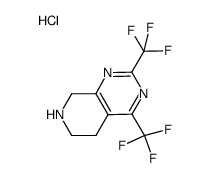 2,4-bis(trifluoromethyl)-5,6,7,8-tetrahydropyrido[3,4-d]pyrimidine hydrochloric acid salt结构式