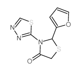 2-(2-furyl)-3-(1,3,4-thiadiazol-2-yl)thiazolidin-4-one结构式