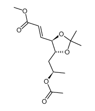 methyl (2E,4R,5R,7R)-7-acetoxy-4,5-isopropylidenedioxy-2-octenoate结构式