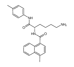 (S)-4-methyl-naphthalene-1-carboxylic acid (5-amino-1-p-tolylcarbamoyl-pentyl)-amide结构式