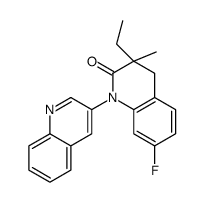 3-ethyl-7-fluoro-3-methyl-1-quinolin-3-yl-4H-quinolin-2-one结构式