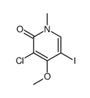 3-chloro-5-iodo-4-methoxy-1-methylpyridin-2-one结构式
