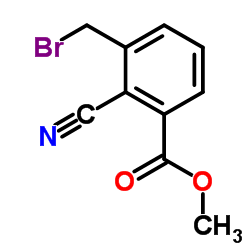 Methyl 3-(bromomethyl)-2-cyanobenzoate结构式