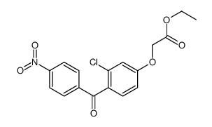 ethyl 2-[3-chloro-4-(4-nitrobenzoyl)phenoxy]acetate Structure