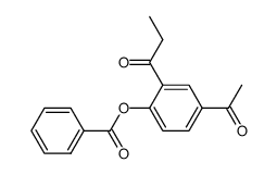 4-acetyl-2-propionylphenyl benzoate Structure