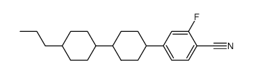4-cyano-3-fluoro-1-[trans-4--(trans-4-propylcyclohexyl)-cyclohexyl]benzene结构式