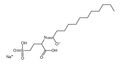sodium hydrogen 2-[(1-oxododecyl)amino]-4-sulphonatobutyrate structure
