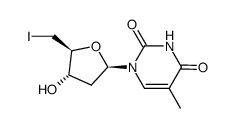 1-((2R,4S,5S)-4-hydroxy-5-(iodomethyl)tetrahydrofuran-2-yl)-5-methylpyrimidine-2,4(1H,3H)-dione结构式