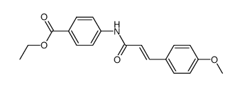 4-[(E)-3-(4-Methoxy-phenyl)-acryloylamino]-benzoic acid ethyl ester结构式