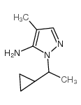 2-(1-cyclopropylethyl)-4-methylpyrazol-3-amine Structure