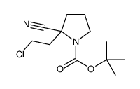 tert-butyl 2-(2-chloroethyl)-2-cyanopyrrolidine-1-carboxylate structure
