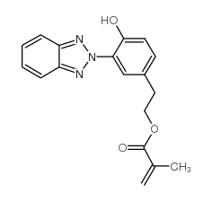 2-[3-(2H-苯并三唑-2-基)-4-羟基苯基]乙基 2-甲基丙烯酸酯结构式